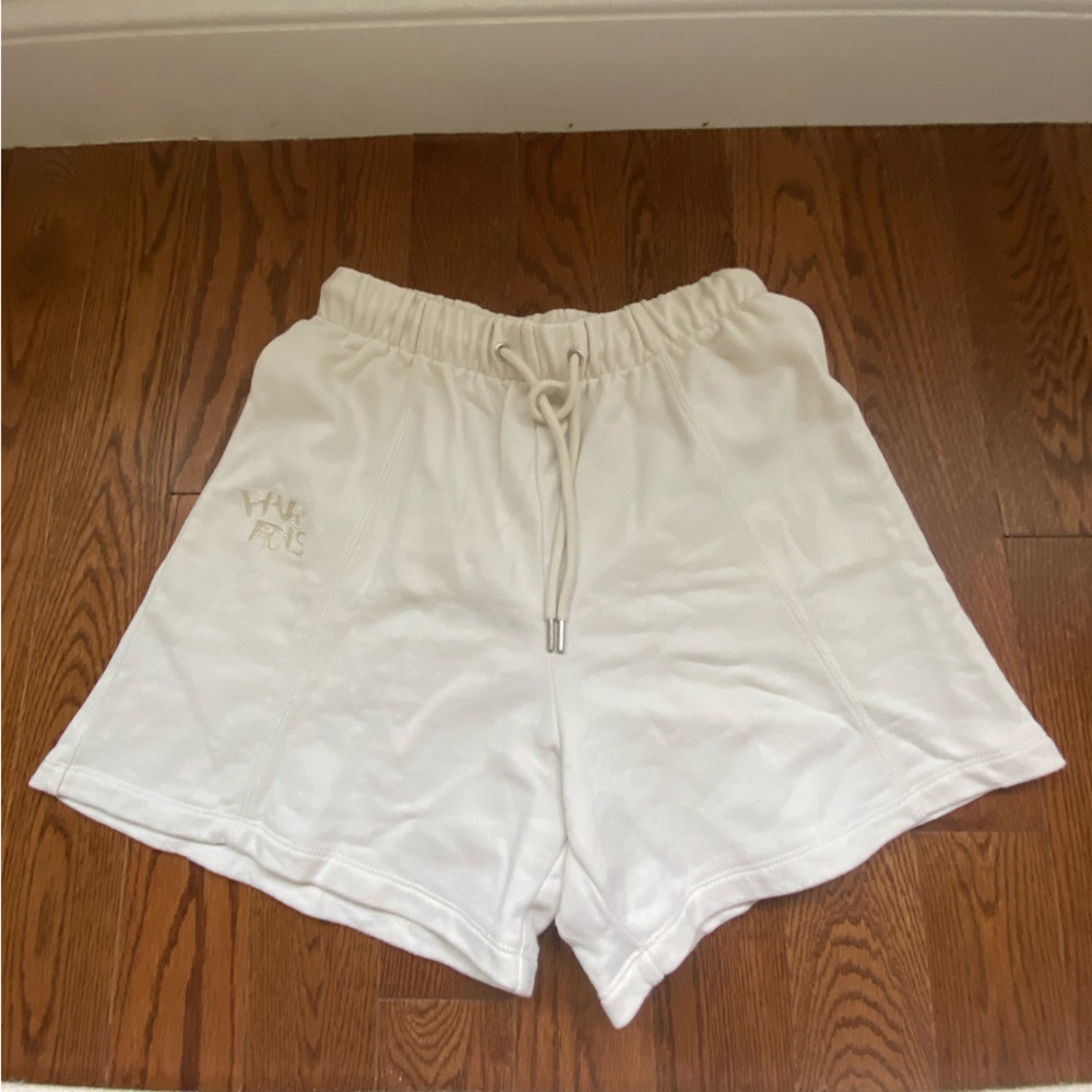 High waisted sweatpant shorts